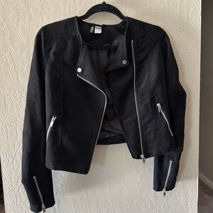 Black suede jacket